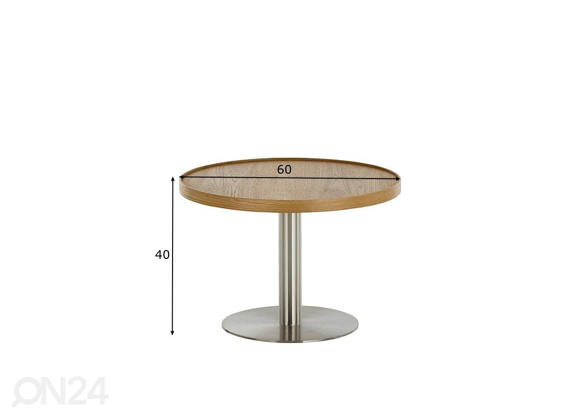 Diivanilaud Monteverde tamm Ø60 cm suurendatud mõõdud