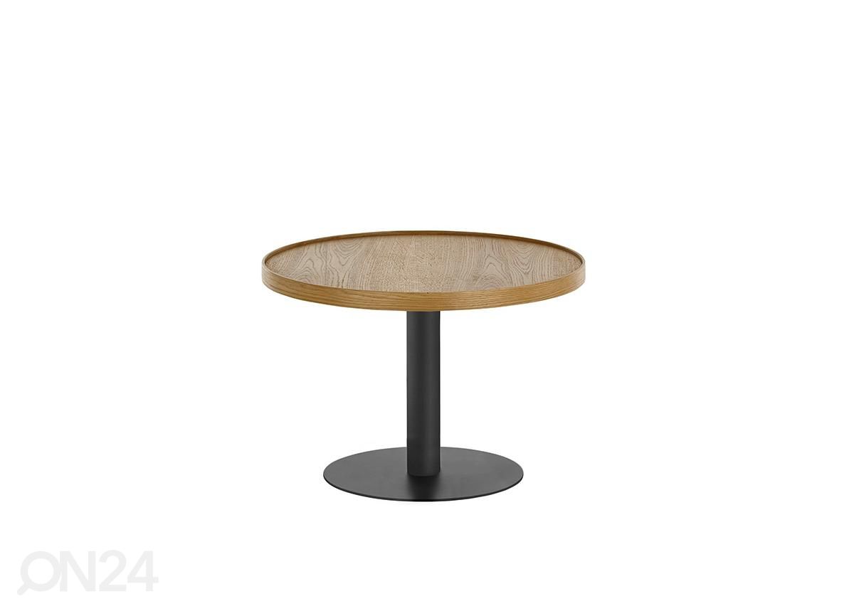 Diivanilaud Monteverde tamm/must Ø60 cm suurendatud