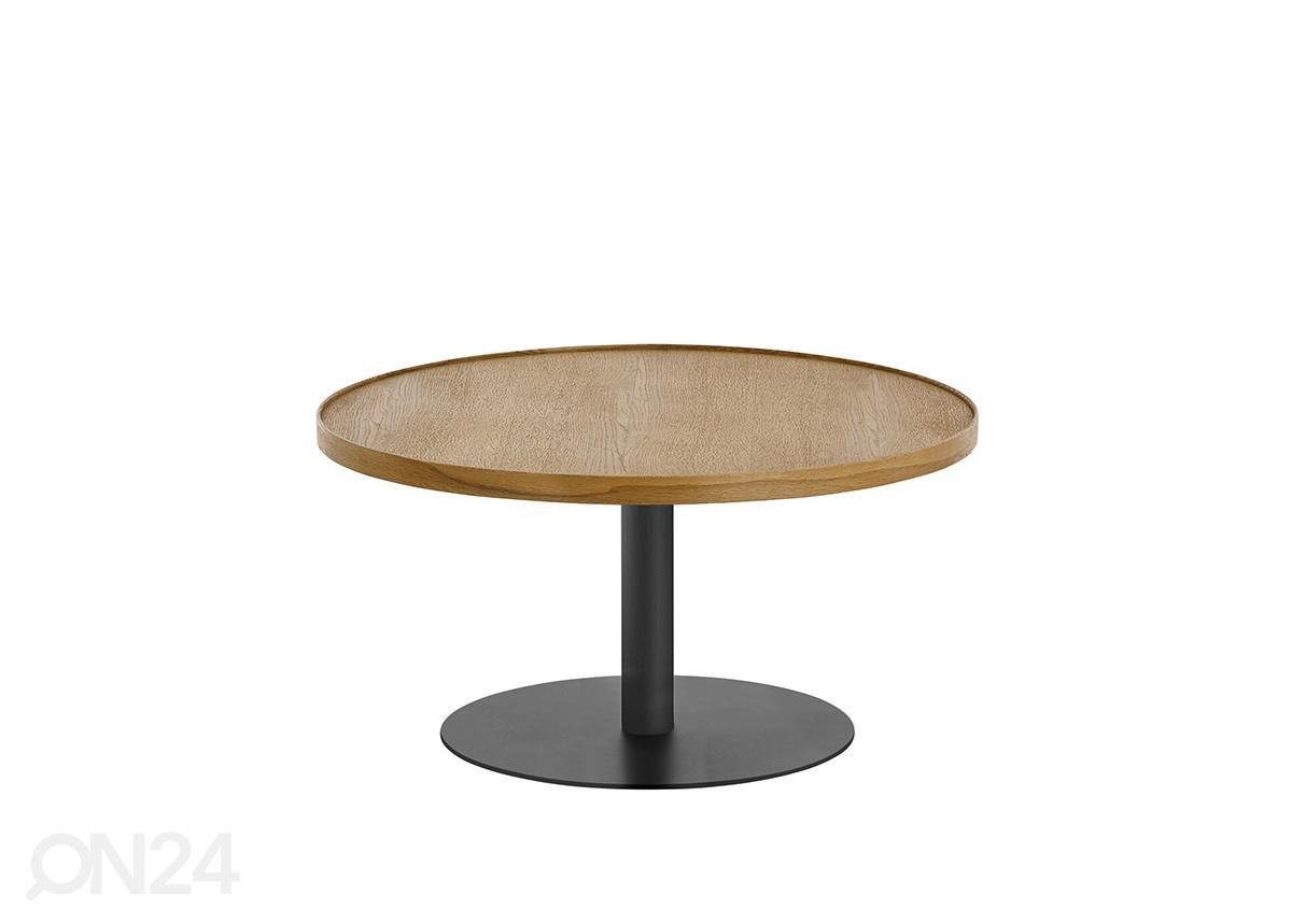Diivanilaud Monteverde tamm/must Ø80 cm suurendatud