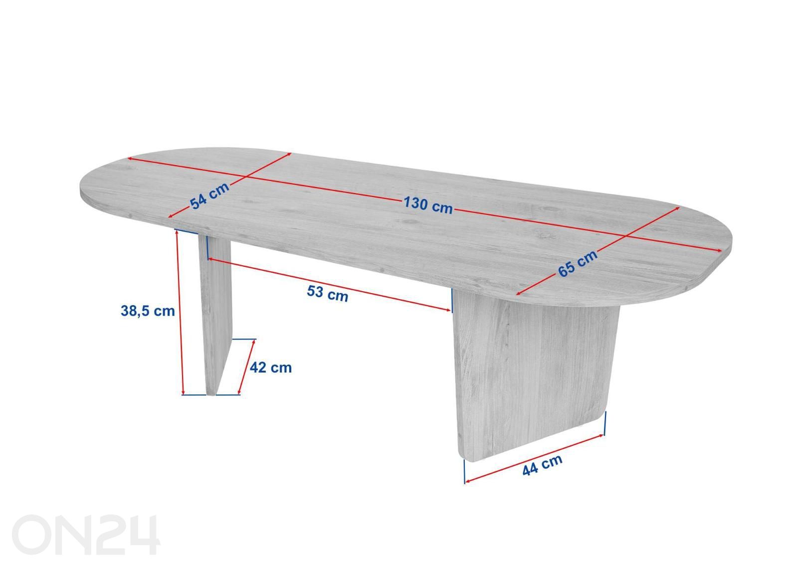 Diivanilaud Ovalis suurendatud mõõdud