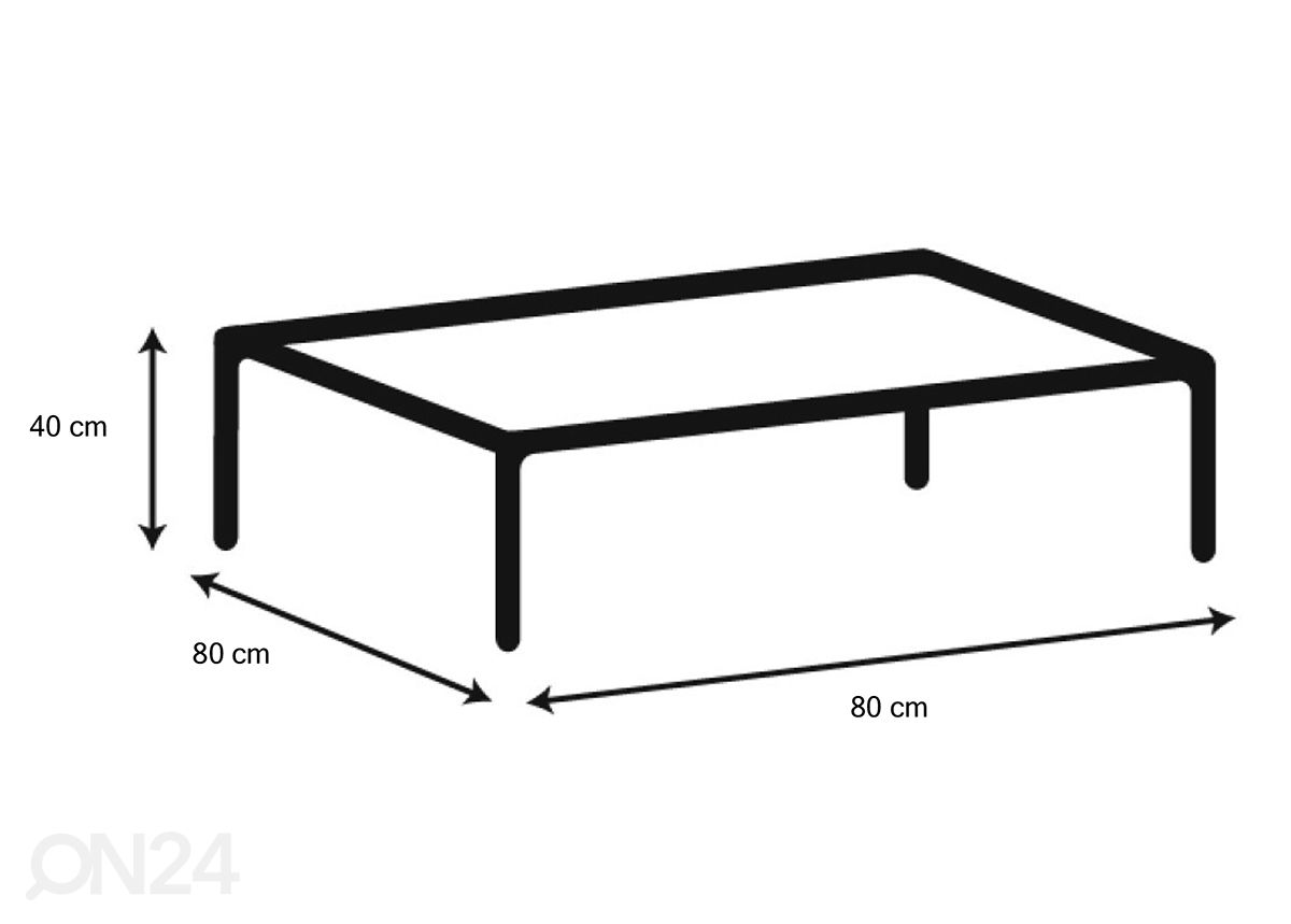 Diivanilaud Ralf 80x80 cm suurendatud mõõdud