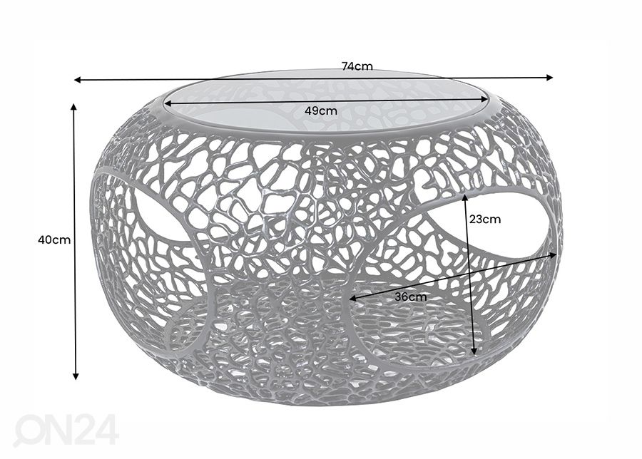 Diivanilaud Spin Ø 49 cm suurendatud