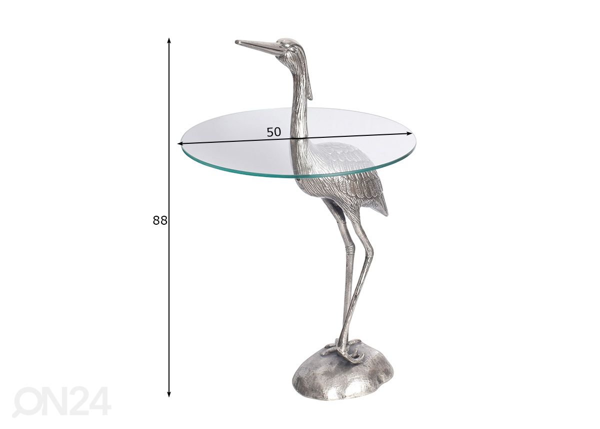 Diivanilaud Stork Ø 50 cm suurendatud mõõdud