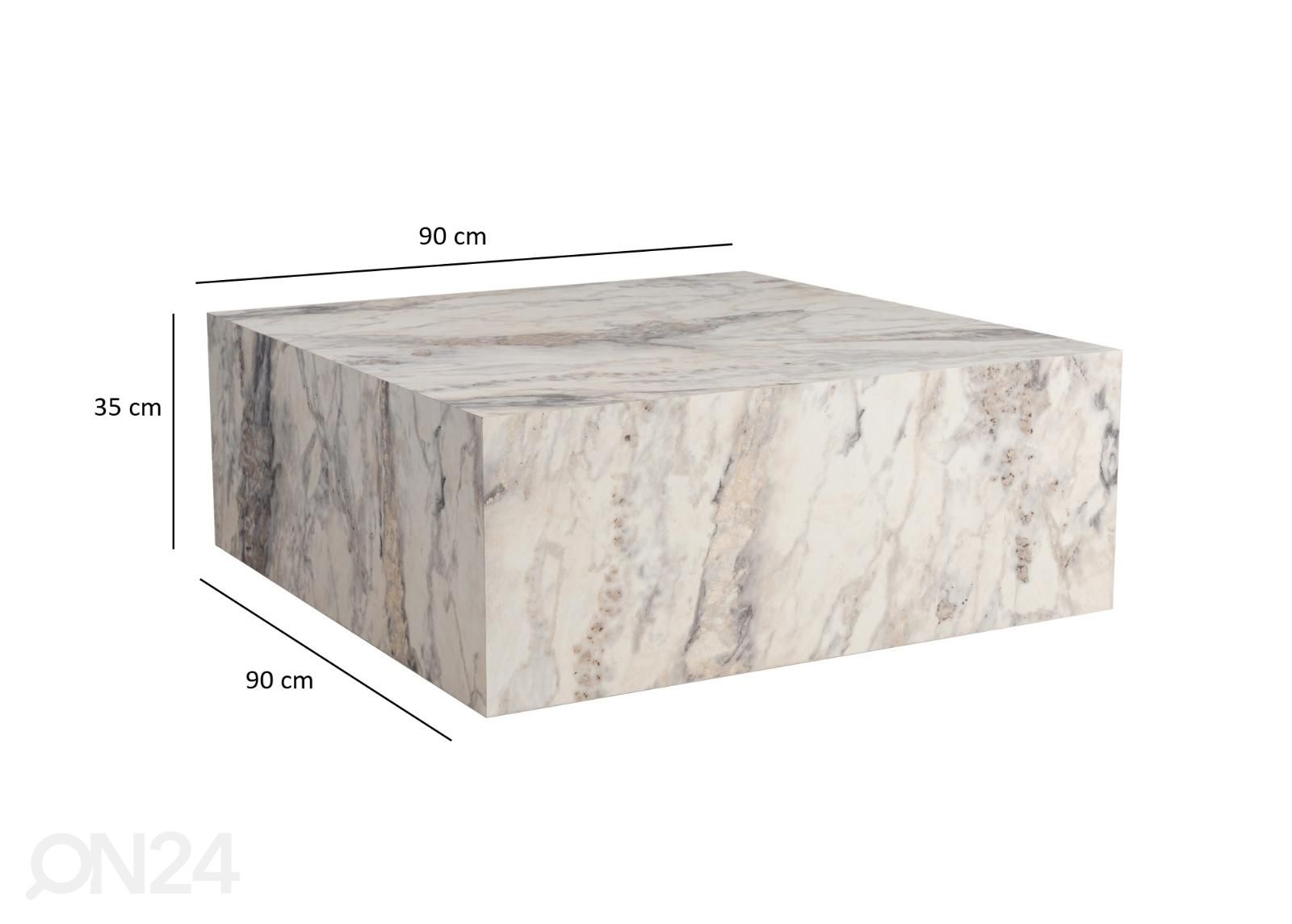 Diivanilaud Teramo 90x90 cm suurendatud mõõdud