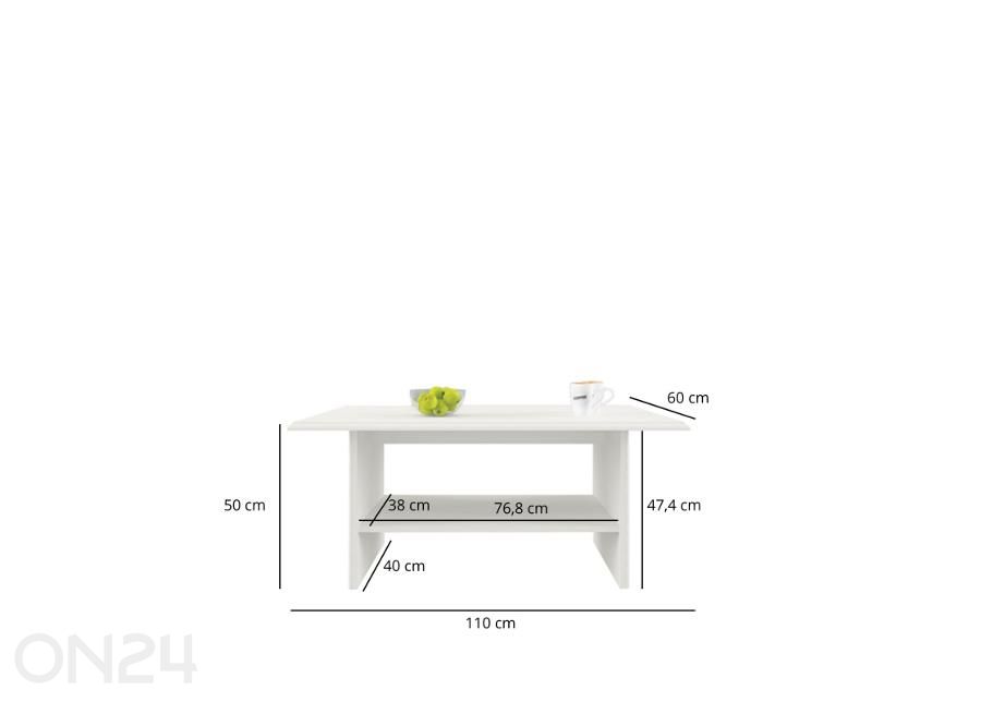 Diivanilaud Tiffany II suurendatud mõõdud