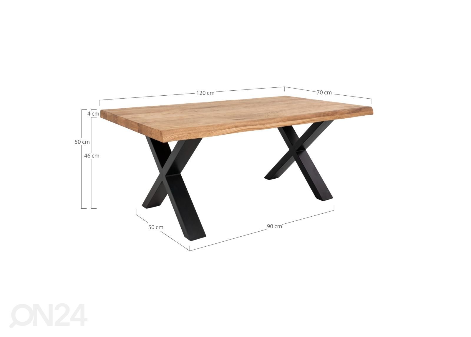 Diivanilaud Toulouse 120x70 cm suurendatud mõõdud