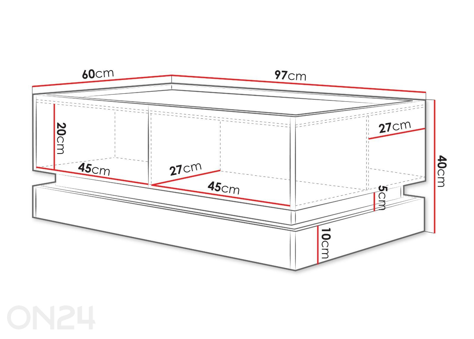 Diivanilaud Zarp suurendatud mõõdud