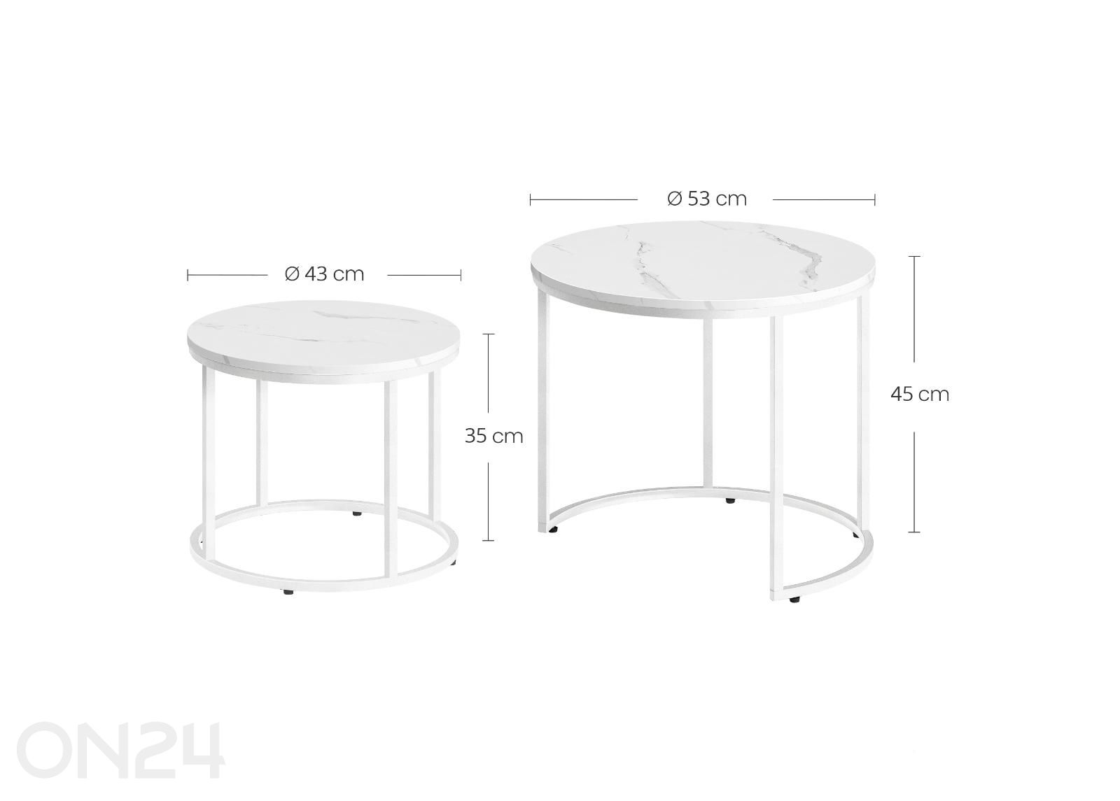 Diivanilaudade komplekt 2tk suurendatud mõõdud