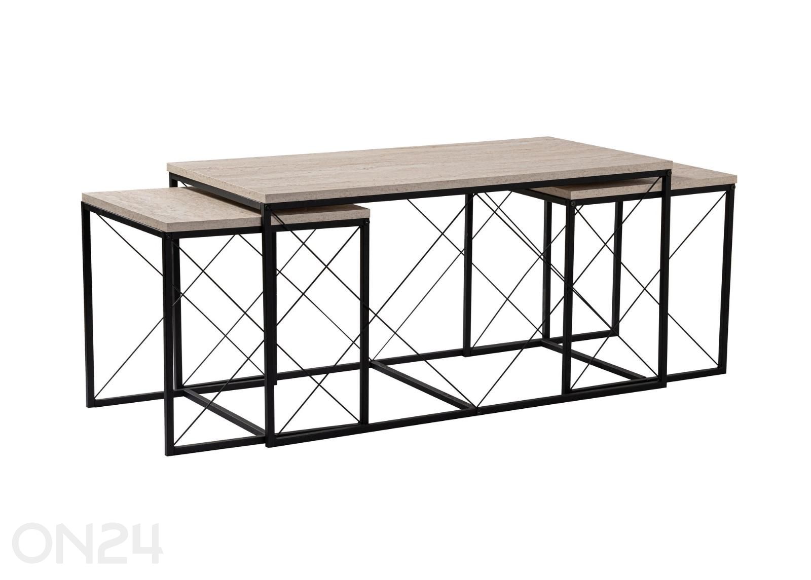 Diivanilaudade komplekt Defne 3 tk suurendatud