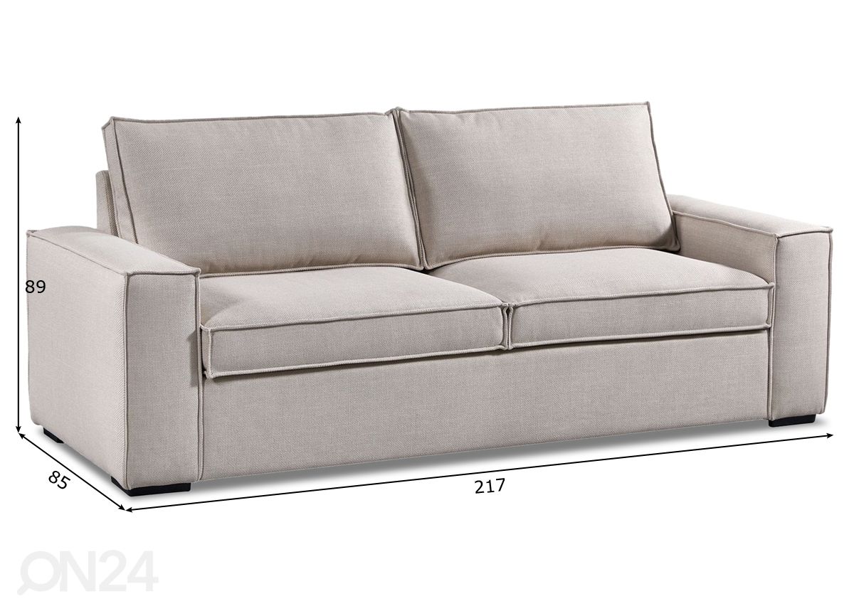 Diivanvoodi suurendatud mõõdud