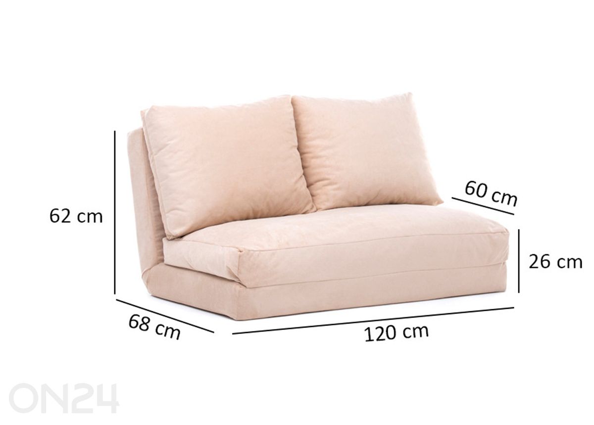 Diivanvoodi suurendatud mõõdud