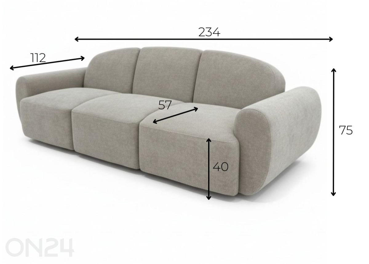 Diivanvoodi Codma suurendatud mõõdud