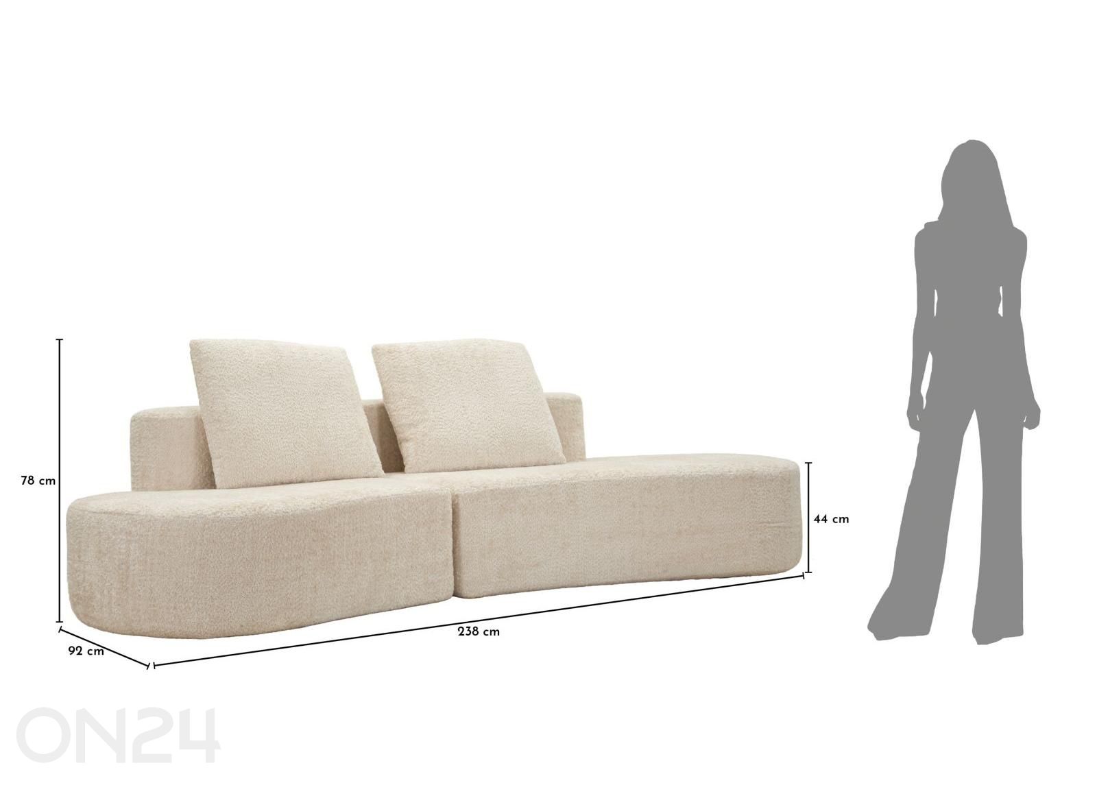 Diivanvoodi Island suurendatud mõõdud