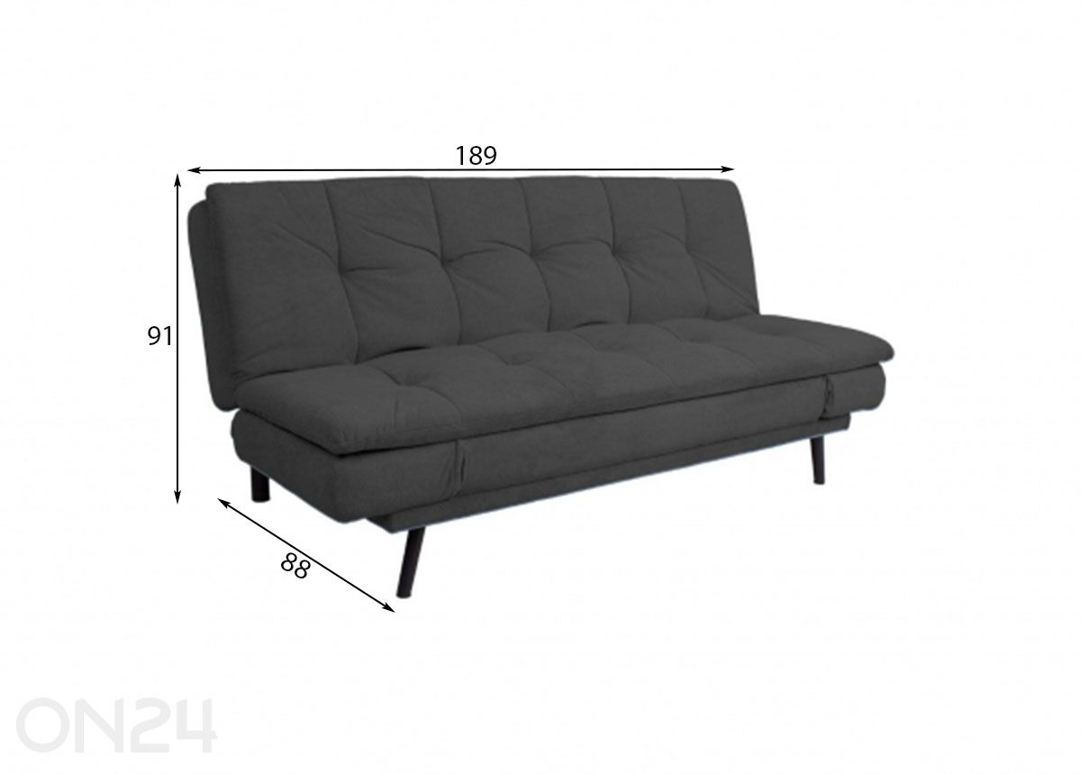 Diivanvoodi Roxy suurendatud mõõdud