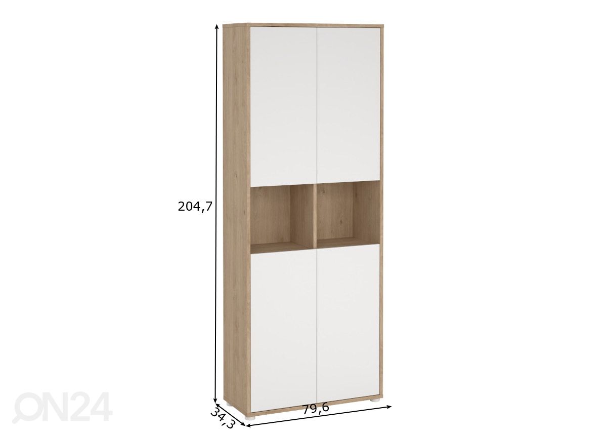 Dokumendikapp Sign 79,6 cm suurendatud mõõdud