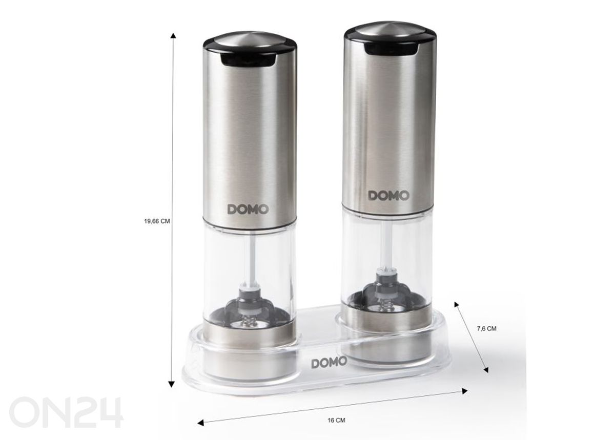 Elektriline soola-ja pipraveski, laetav suurendatud mõõdud