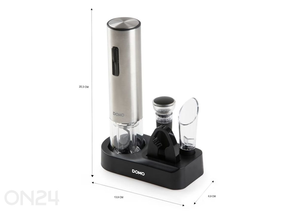 Elektriline veiniavaja, laetav suurendatud mõõdud