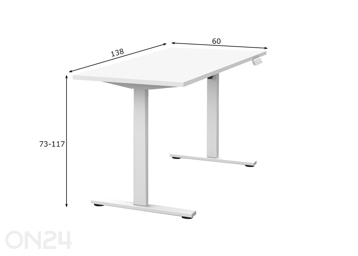 Elektriliselt reguleeritav kirjutuslaud Torge suurendatud