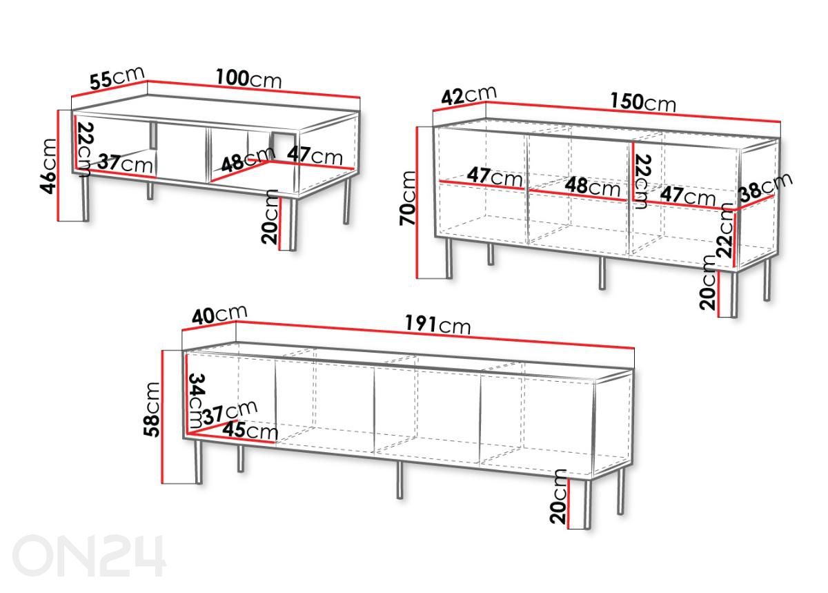 Elutoamööbel Deco suurendatud mõõdud