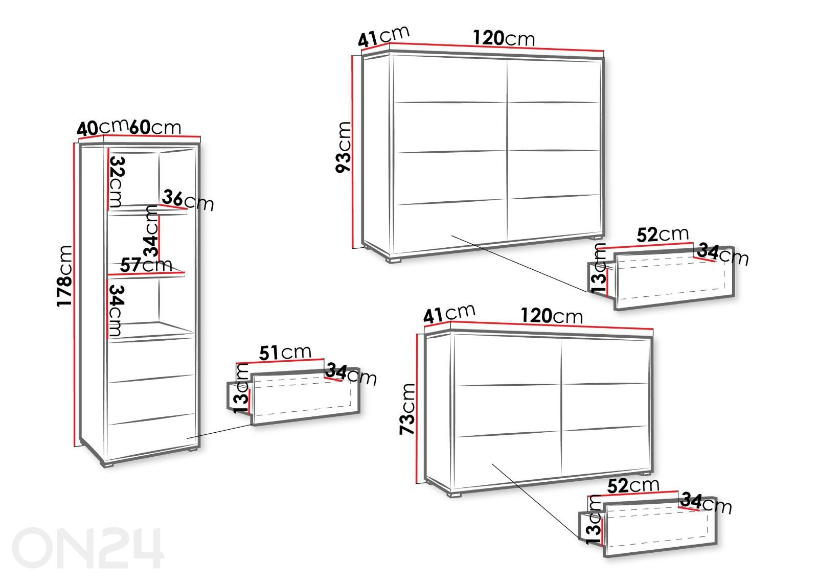 Elutoamööbel Gesita I suurendatud mõõdud