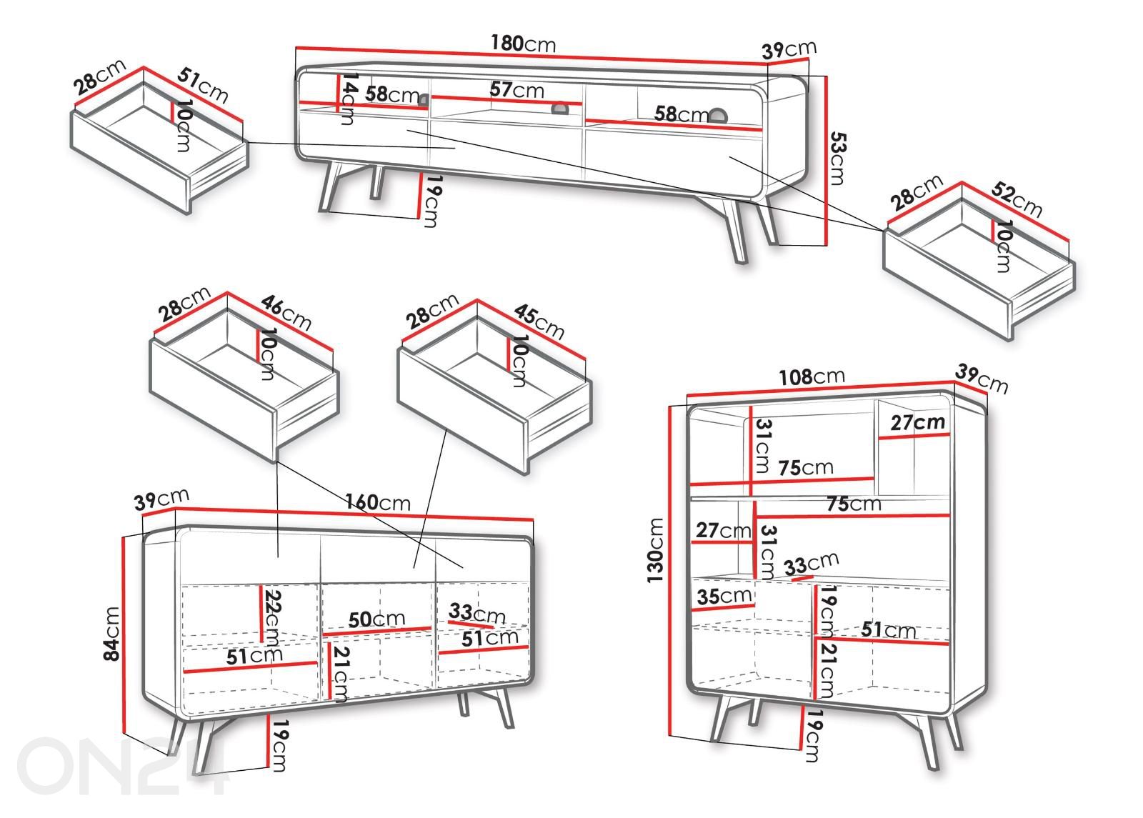 Elutoamööbel Helion suurendatud mõõdud