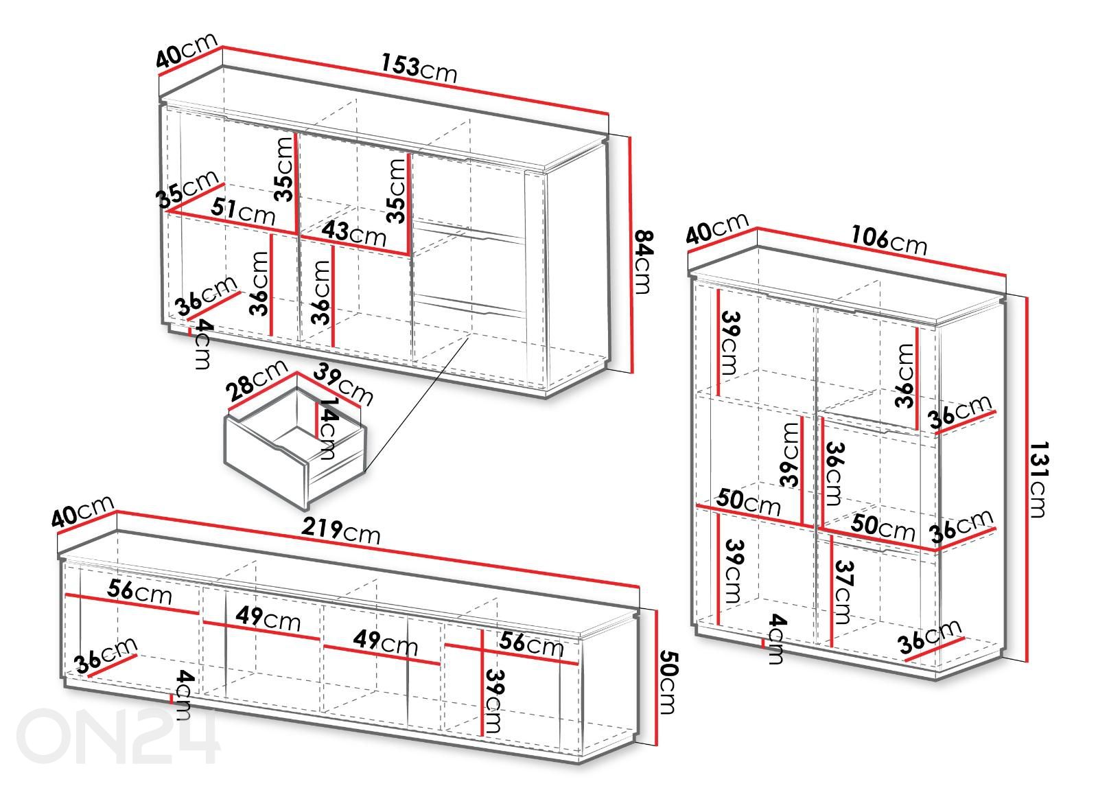 Elutoamööbel Hilafin I suurendatud mõõdud