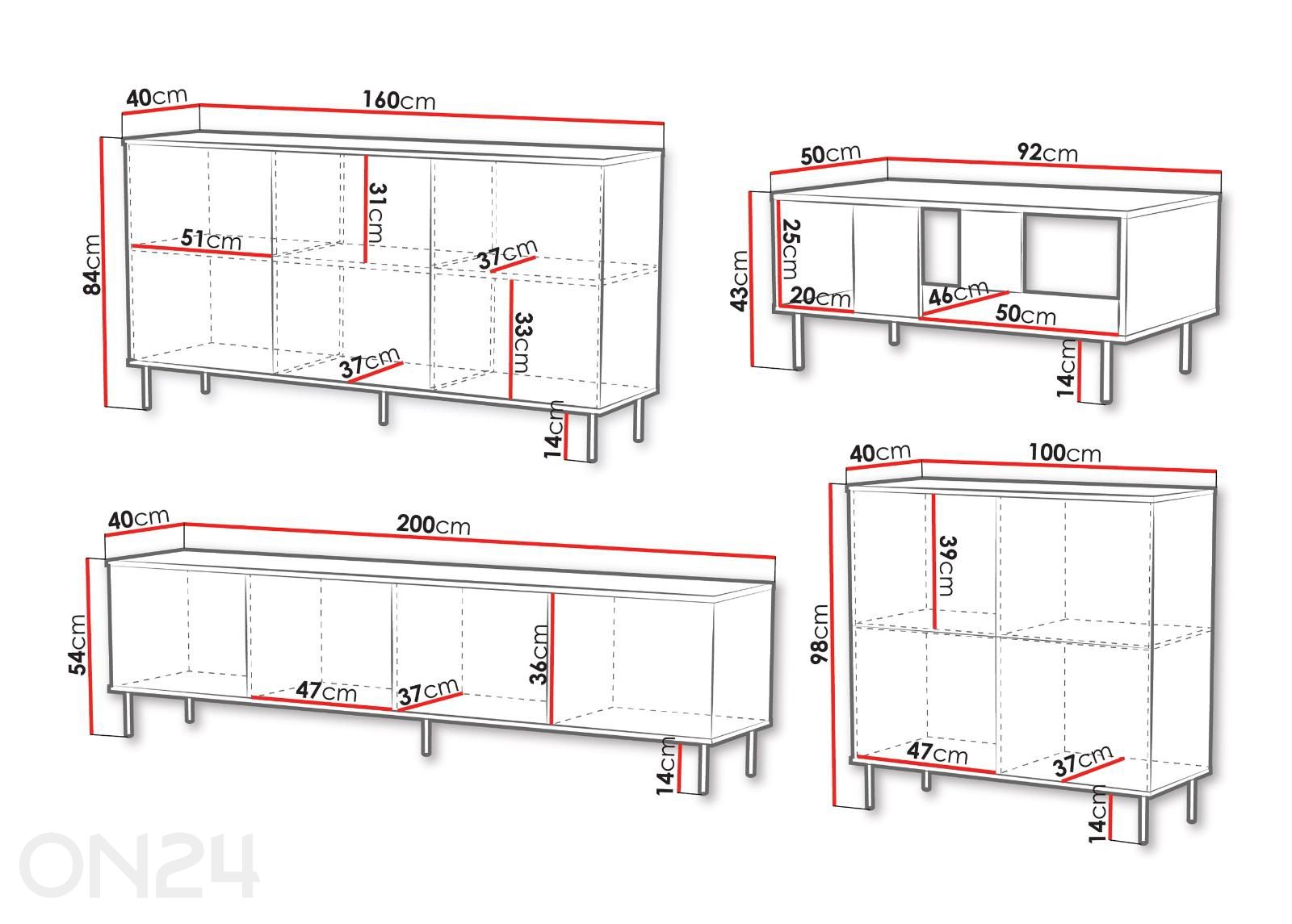 Elutoamööbel Leo suurendatud mõõdud