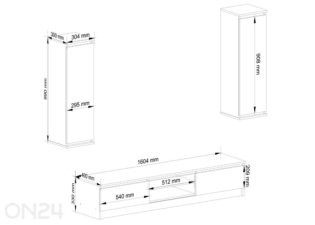 Elutoamööbel Ruda suurendatud mõõdud