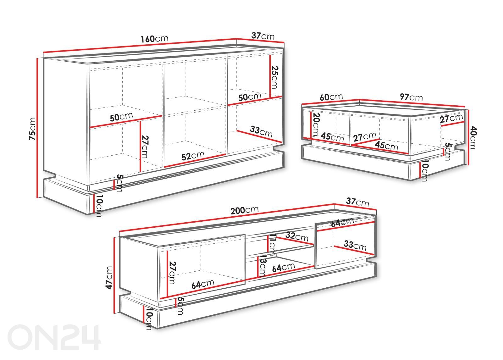 Elutoamööbli komplekt Zarp suurendatud mõõdud