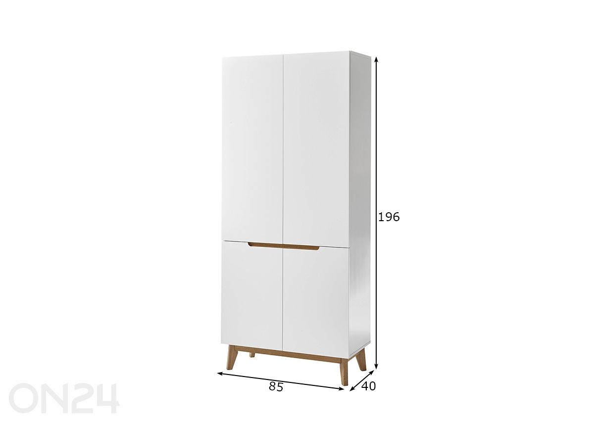 Esikukapp Cervo suurendatud mõõdud