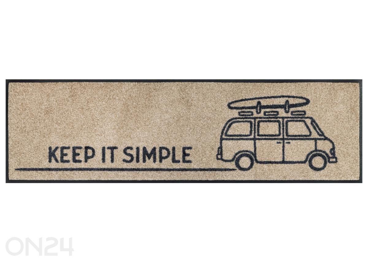 Esikumatt Keep it Simple beige 35x120 cm suurendatud