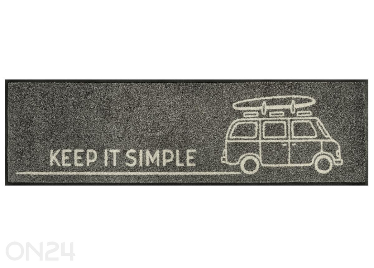 Esikumatt Keep it Simple grey 35x120 cm suurendatud