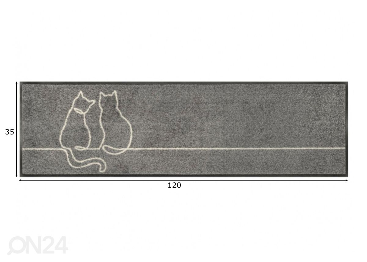 Esikumatt Lovetails 35x120 cm suurendatud mõõdud