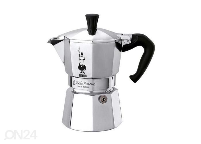 Espressokann Bialetti Moka express 2 tassile suurendatud