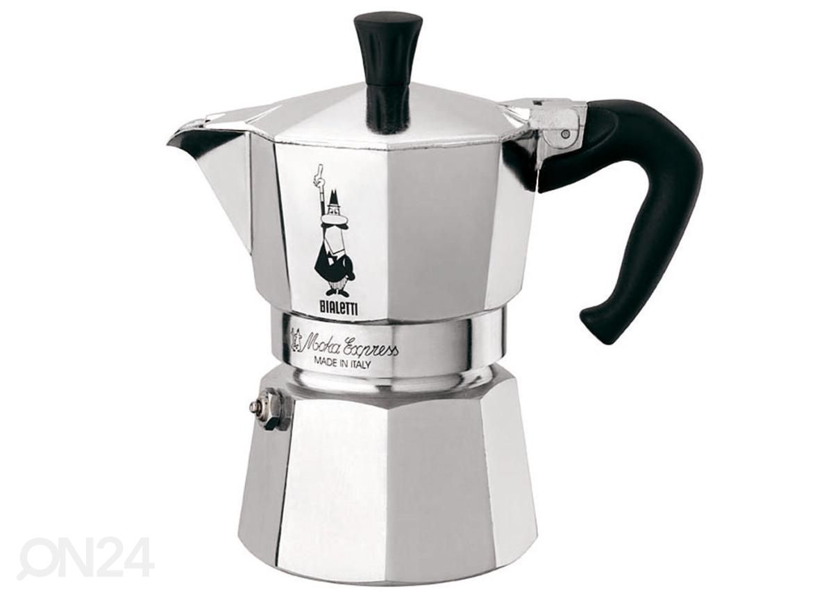 Espressokann Bialetti Moka express 3 tassile suurendatud