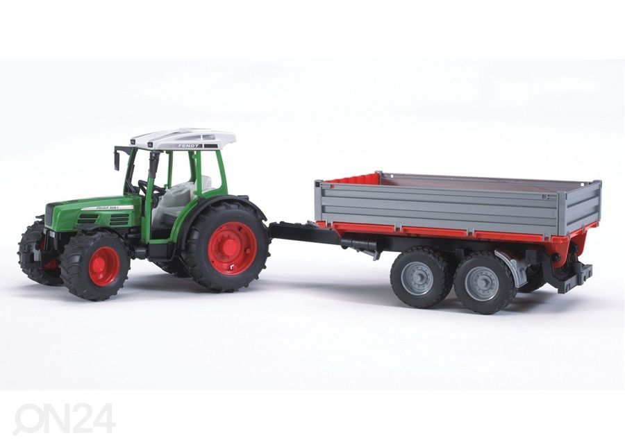 Fendt 209S traktor järelhaagisega 1:16 Bruder suurendatud