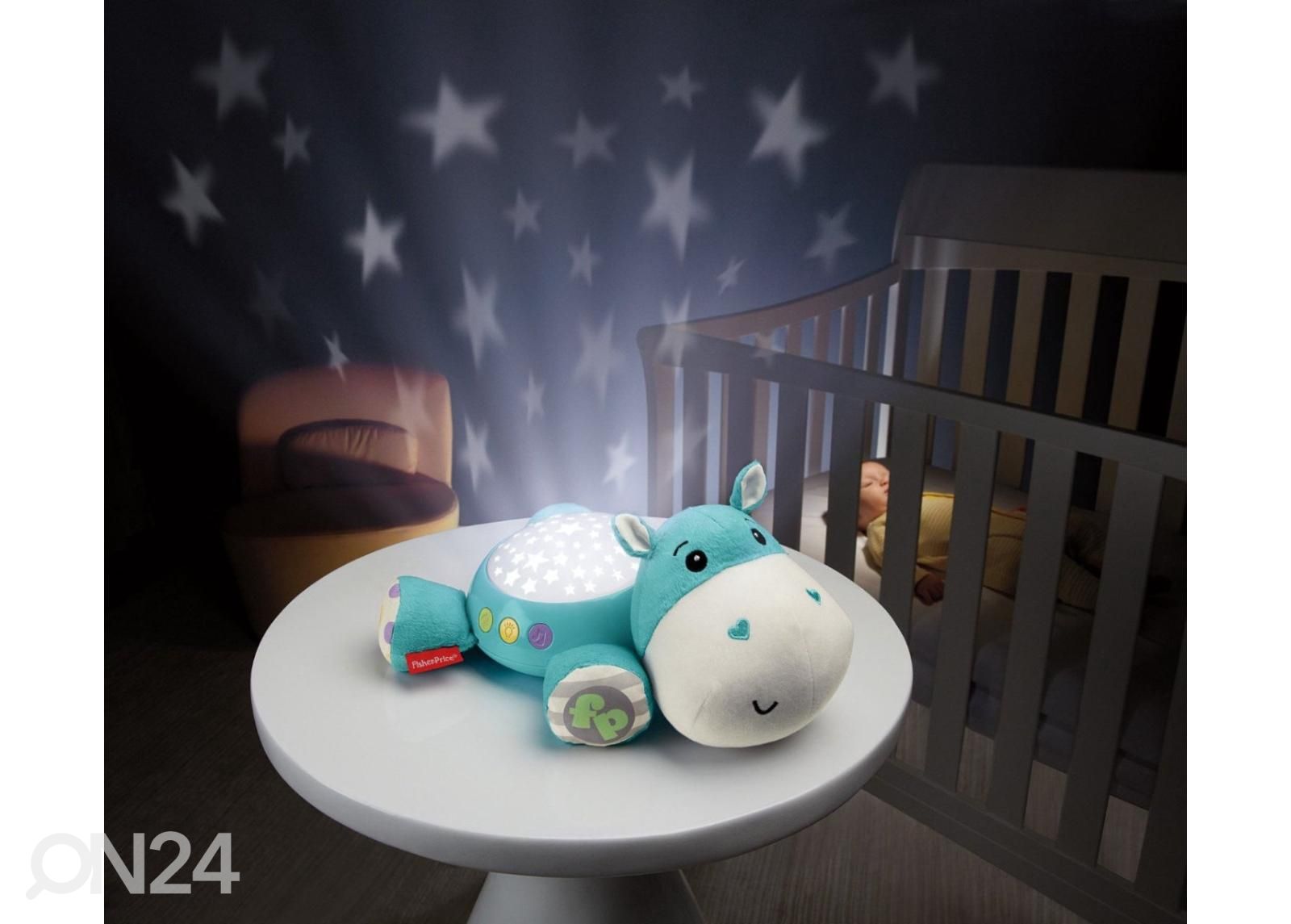 Fisher Price öölamp Jõehobu, sinine suurendatud
