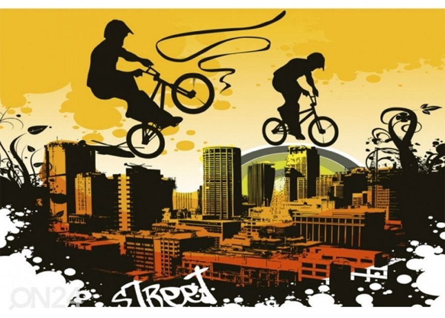 Fliis fototapeet Bicycle 225x250 cm suurendatud