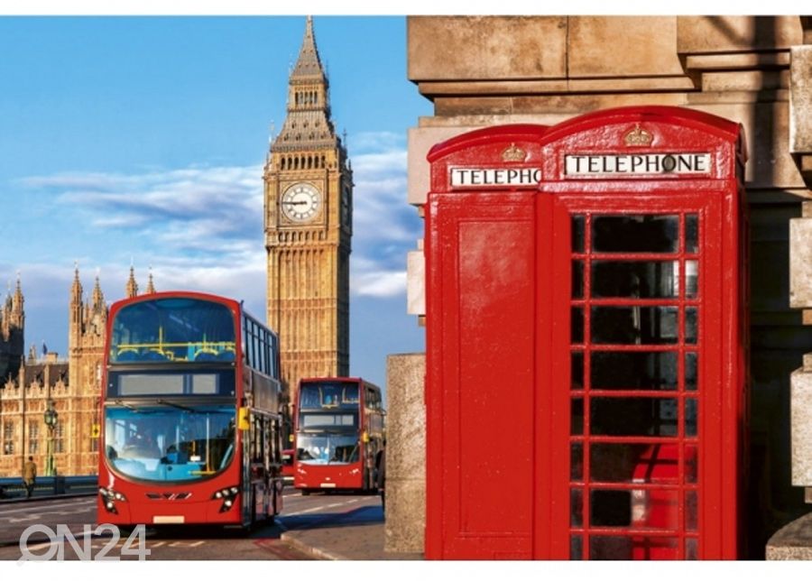 Fliis fototapeet Big ben 150x250 cm suurendatud