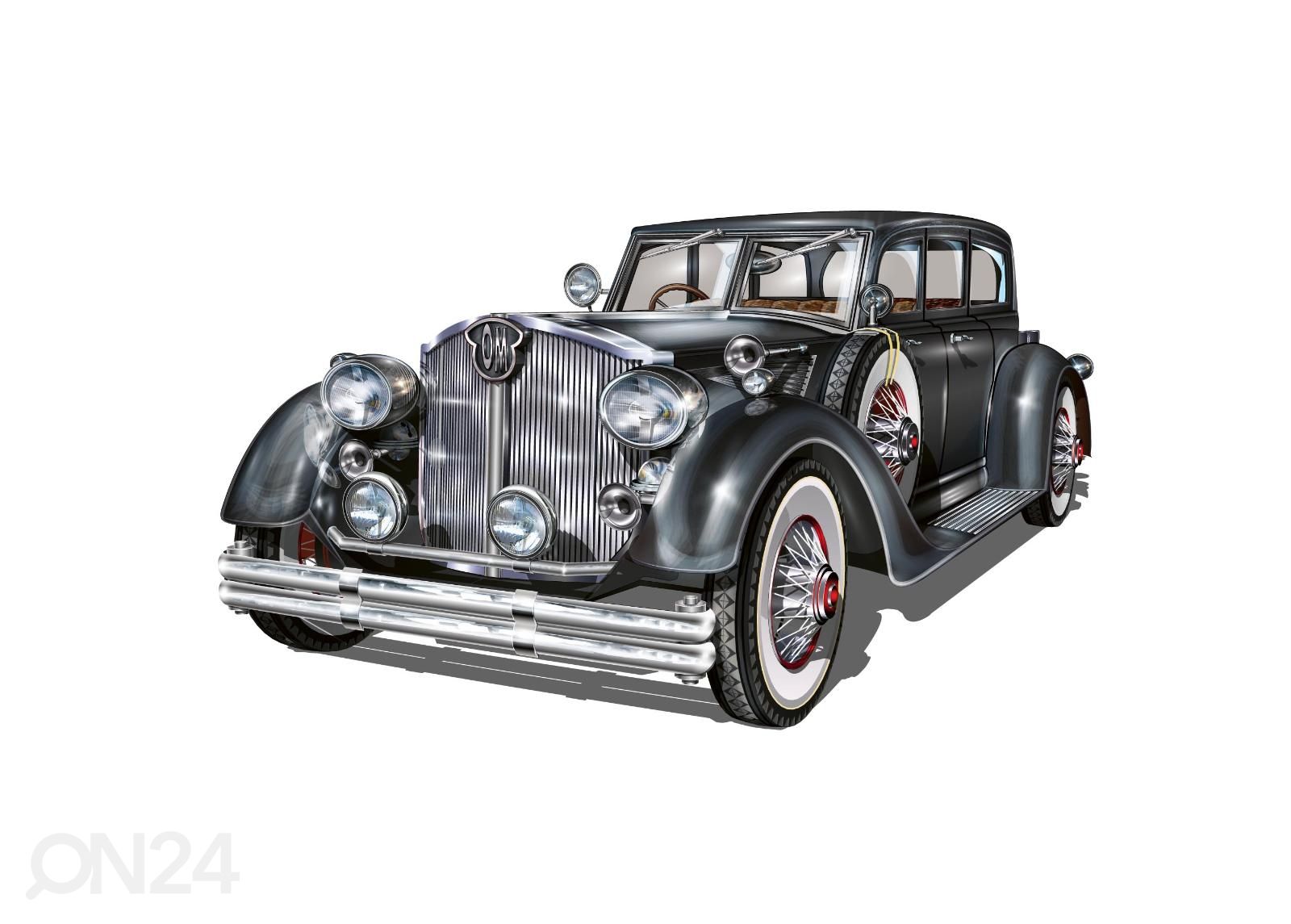 Fliis fototapeet Black Vintage Car Ii suurendatud