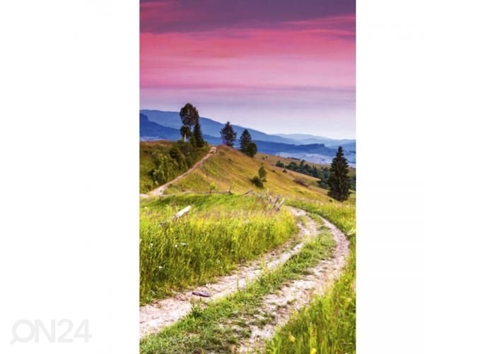 Fliis fototapeet Blooming hills 150x250 cm suurendatud