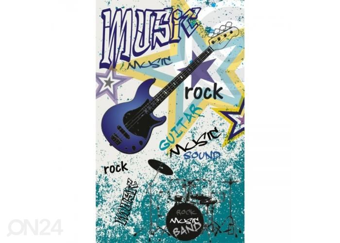 Fliis fototapeet Blue guitar 150x250 cm suurendatud