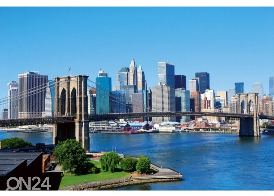 Fliis fototapeet Brooklyn bridge 150x250 cm suurendatud