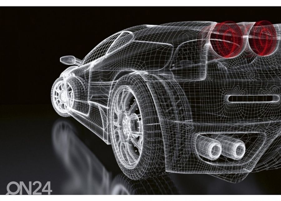 Fliis fototapeet Car model dark 225x250 cm suurendatud