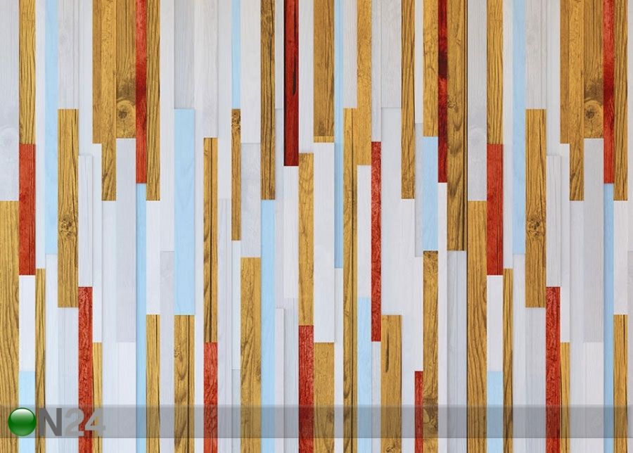 Fliis fototapeet Colored Boards 360x270 cm suurendatud