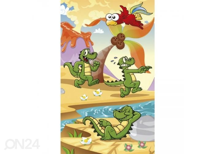 Fliis fototapeet Crocodiles 150x250 cm suurendatud