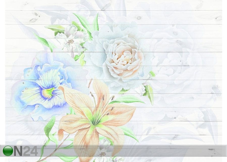 Fliis-fototapeet Flowers 360x270 cm suurendatud