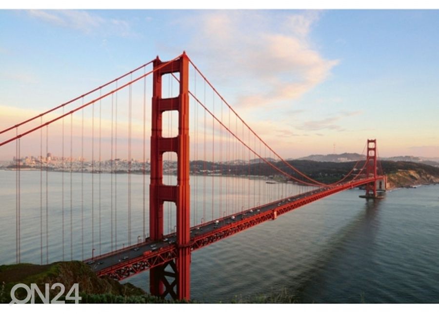 Fliis fototapeet Golden gate 225x250 cm suurendatud
