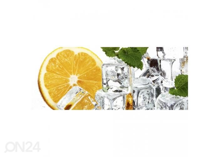Fliis fototapeet Lemon and ice 375x150 cm suurendatud