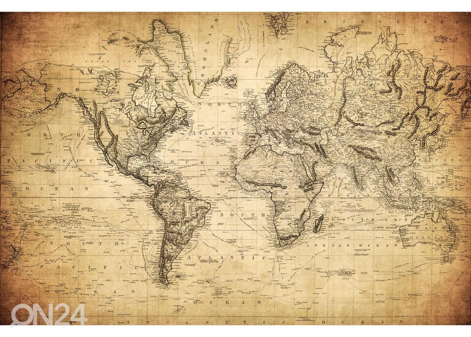 Fliis fototapeet Map From 1814 suurendatud